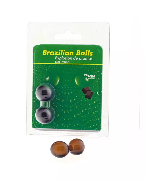 TALOKA BRAZILIAN BALLS GEL iNTIMO CHOCOLATE 2 BOLAS