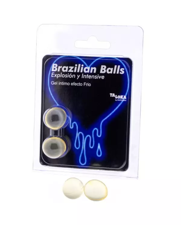 TALOKA BRAZILIAN BALLS GEL EXCITANTE EFECTO FRIO Y VIBRACIoN 2 BOLAS