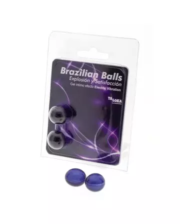 TALOKA BRAZILIAN BALLS GEL EXCITANTE EFECTO VIBRACIoN ELeCTRICA 2 BOLAS