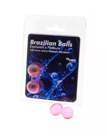 TALOKA BRAZILIAN BALLS GEL EXCITANTE EFECTO VIBRACIoN REFRESCANTE 2 BOLAS