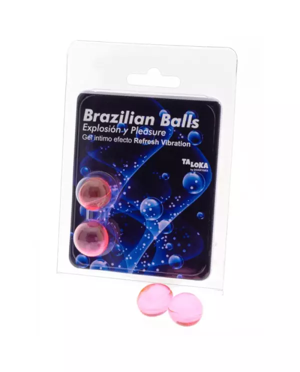 TALOKA BRAZILIAN BALLS GEL EXCITANTE EFECTO VIBRACIoN REFRESCANTE 2 BOLAS