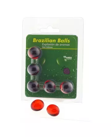 TALOKA BRAZILIAN BALLS GEL iNTIMO FRESA 5 BOLAS