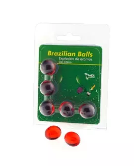 TALOKA - BRAZILIAN BALLS GEL ÍNTIMO FRESAS & CHAMPÁN 5 BOLAS