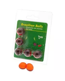 TALOKA - BRAZILIAN BALLS GEL ÍNTIMO FRESA & CEREZA 5 BOLAS