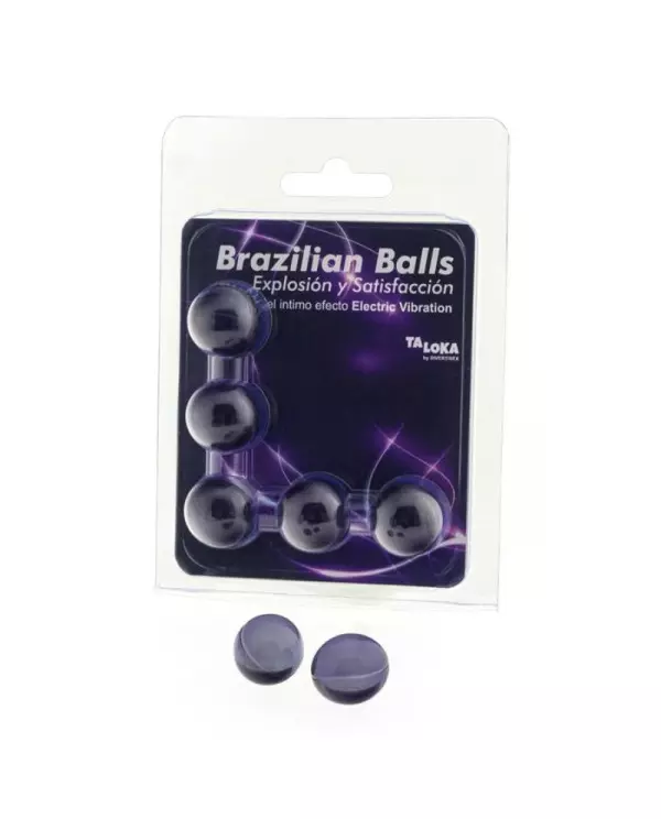 TALOKA BRAZILIAN BALLS GEL EXCITANTE EFECTO VIBRACIoN ELeCTRICA 5 BOLAS