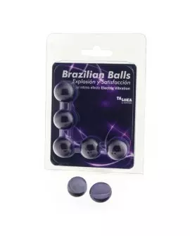 TALOKA - BRAZILIAN BALLS GEL EXCITANTE EFECTO VIBRACIÓN ELÉCTRICA 5 BOLAS