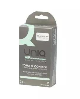 UNIQ AIR CONDOM PRESERVATIVO FEMENINO 3 UNIDADES