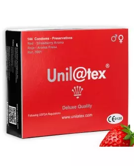 UNILATEX PRESERVATIVOS ROJOS/FRESA 144 UDS