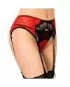 QUEEN LINGERIE TANGA CON LIGUERO DE ENCAJES ROJO S M