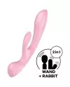 SATISFYER TRIPLE OH VIBRADOR HiBRIDO ROSA