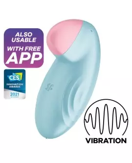 SATISFYER TROPICAL TIP VIBRADOR LAY-ON - AZUL