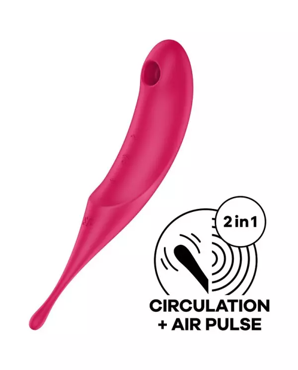 SATISFYER TWIRLING PRO ESTIMULADOR Y VIBRADOR AZUL