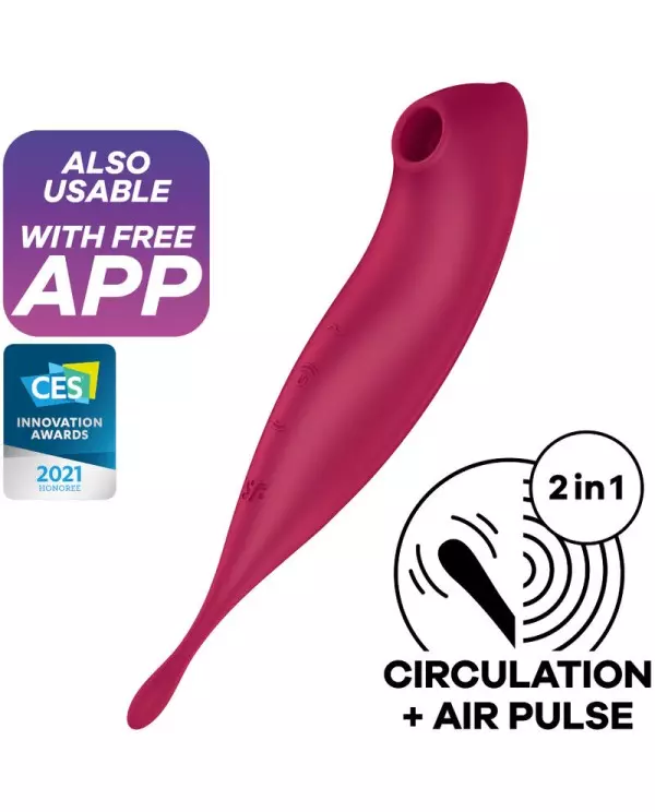 SATISFYER TWIRLING PRO ESTIMULADOR Y VIBRADOR APP VERDE