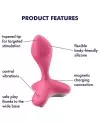 SATISFYER GAME CHANGER PLUG VIBRADOR ROSA