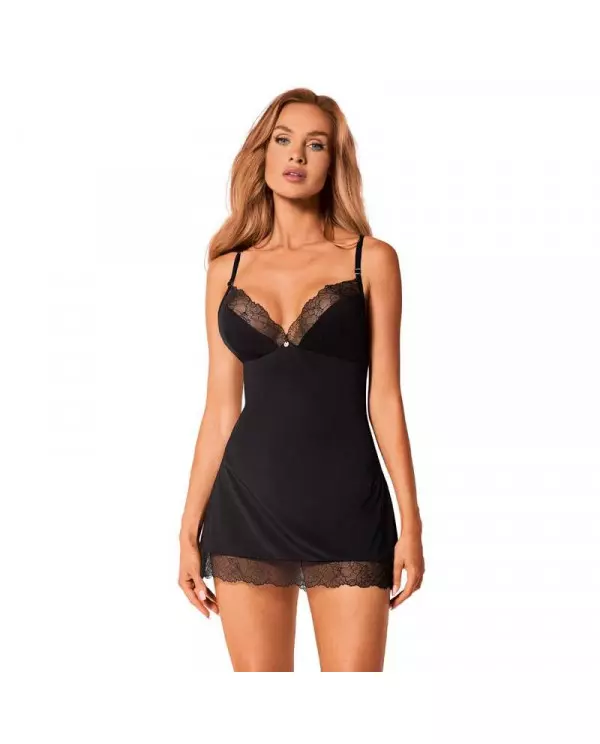 OBSESSIVE BELLA ROU CHEMISE TANGA XS S