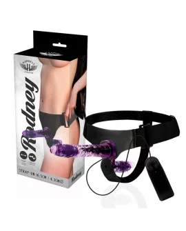 HARNESS ATTRACTION RODNEY DOBLE PENETRACIÓN VIBRADOR 18 X 3.5CM