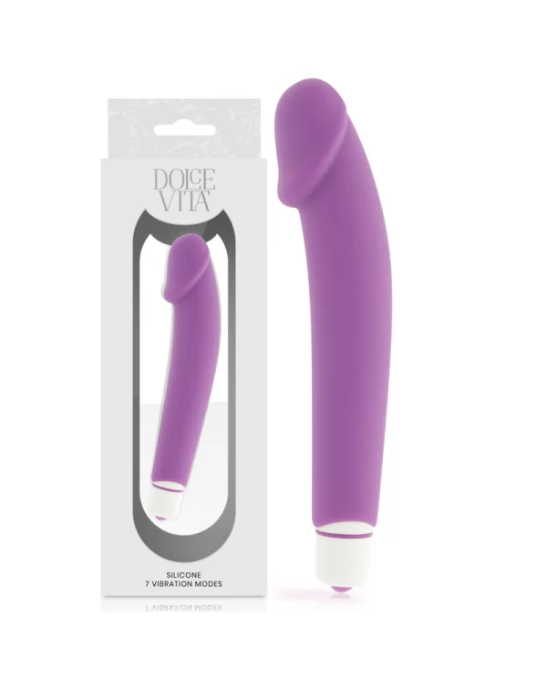 DOLCE VITA REALISTIC VIBRADOR SILICONA LILA