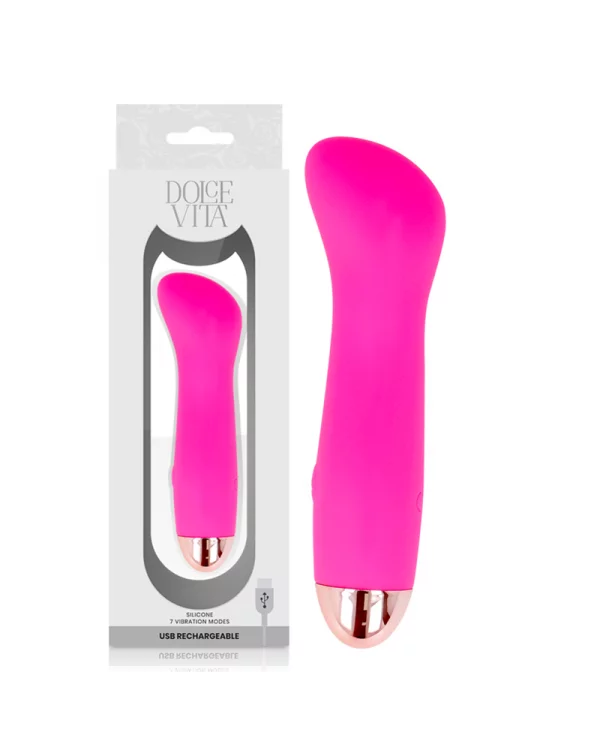 DOLCE VITA VIBRADOR RECARGABLE ONE ROSA 7 VELOCIDADES