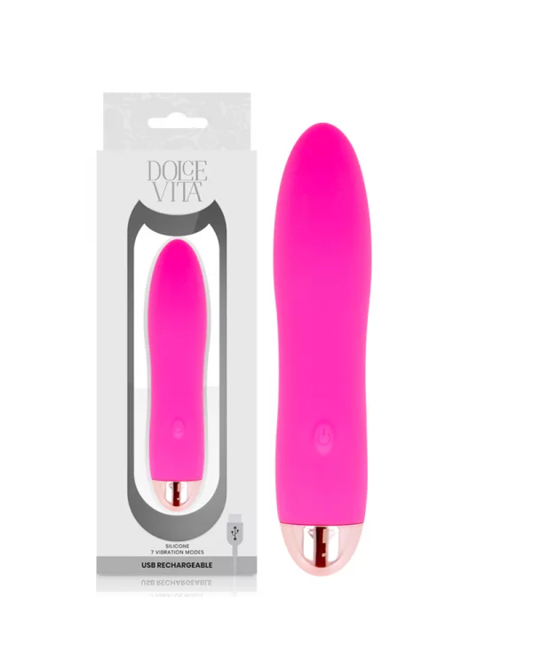 DOLCE VITA VIBRADOR RECARGABLE FOUR ROSA 7 VELOCIDADES