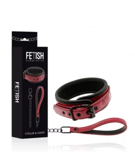 FETISH SUBMISSIVE DARK ROOM COLLAR CON CADENA