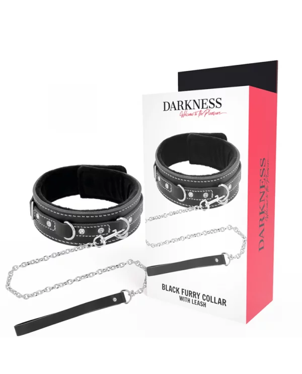 DARKNESS COLLAR LEATHER CON CORREA ALTA CALIDAD