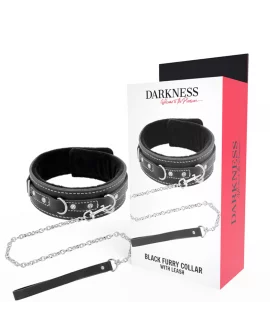 DARKNESS COLLAR LEATHER CON CORREA ALTA CALIDAD