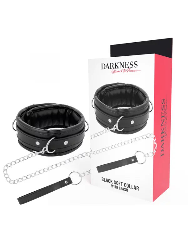 DARKNESS COLLAR CON CADENA SOFT LEATHER