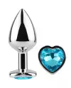 SECRET PLAY METAL BUTT PLUG CORAZoN AZUL TALLA S 7 CM