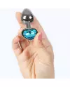 SECRET PLAY METAL BUTT PLUG CORAZoN AZUL TALLA S 7 CM