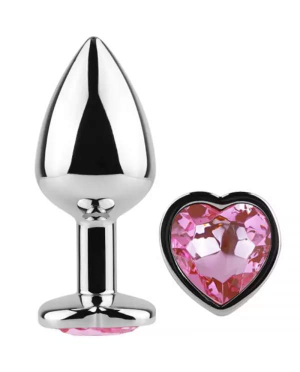 SECRET PLAY METAL BUTT PLUG CORAZoN FUCSIA TALLA S 7 CM