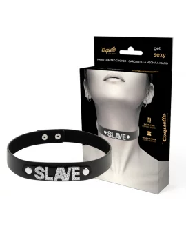 COQUETTE CHIC DESIRE CHOKER CUERO VEGANO - SLAVE