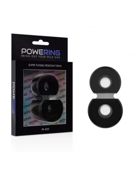 POWERING SUPER FLEXIBLE Y RESISTENTE ANILLO PENE DOBLE PR09 NEGRO