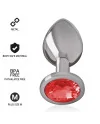 INTENSE PLUG ANAL METAL CON CRISTAL ROJO TALLA M