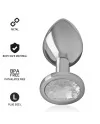 INTENSE PLUG ANAL METAL CON CRISTAL PLATA TALLA L