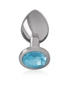 INTENSE PLUG ANAL METAL CON CRISTAL AZUL TALLA S