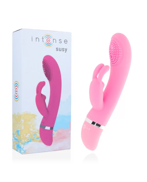 INTENSE SUSY VIBRADOR OSCILANTE SILICON RABBIT ROSA