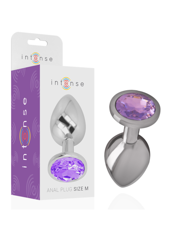 INTENSE PLUG ANAL METAL CON CRISTAL VIOLETA TALLA M