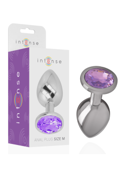 INTENSE - PLUG ANAL METAL CON CRISTAL VIOLETA TALLA M