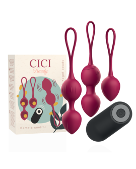 CICI BEAUTY PREMIUM SILICONE 3 VIBRATING KEGEL BEADS REMOTE CONTROL