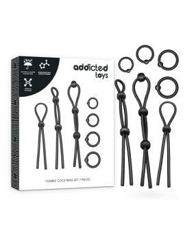 ADDICTED TOYS KIT DE 7 ANILLAS SILICONA FLEXIBLE