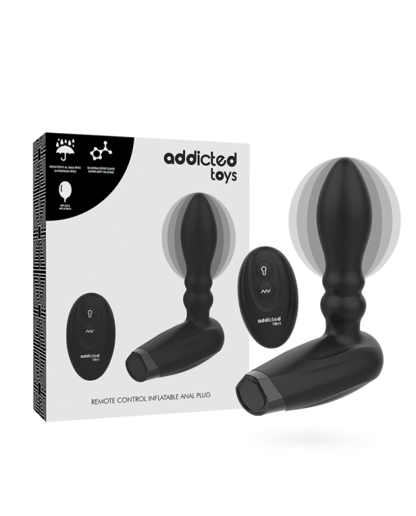 ADDICTED TOYS PLUG INFLABLE CONTROL REMOTO 10 MODOS DE VIBRACION