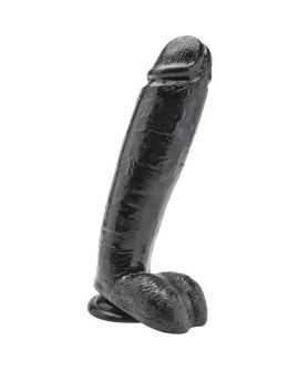 GET REAL - DILDO 25,5 CM CON TESTICULOS NEGRO