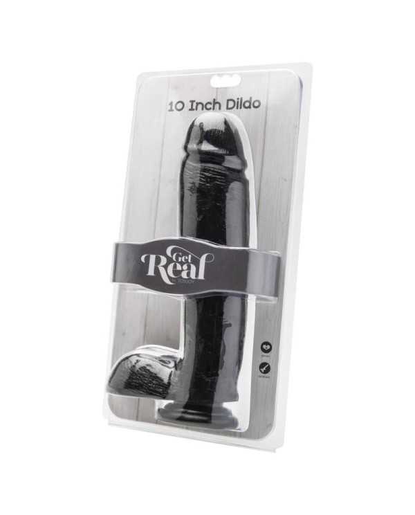 GET REAL DILDO 255 CM CON TESTICULOS NEGRO