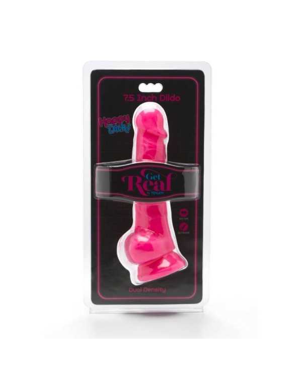 GET REAL HAPPY DICKS 19 CM CON TESTICULOS ROSA