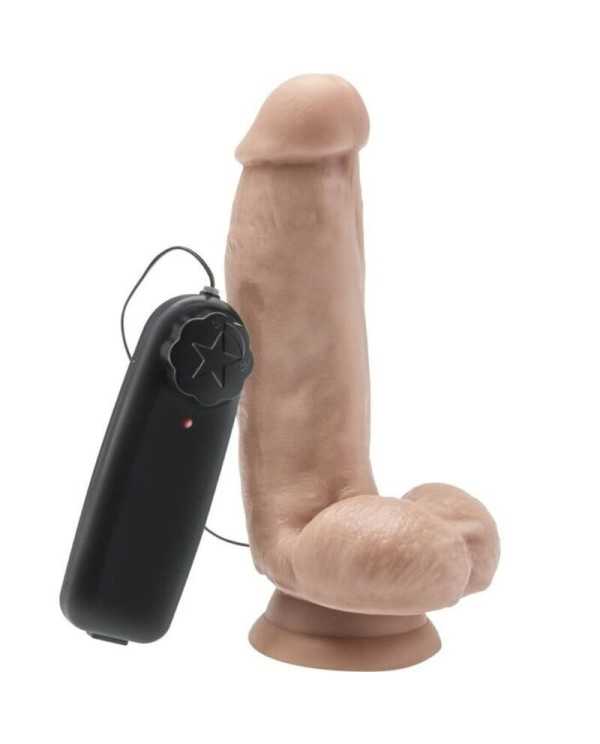 GET REAL DILDO 12 CM CON TESTICULOS VIBRADOR NATURAL