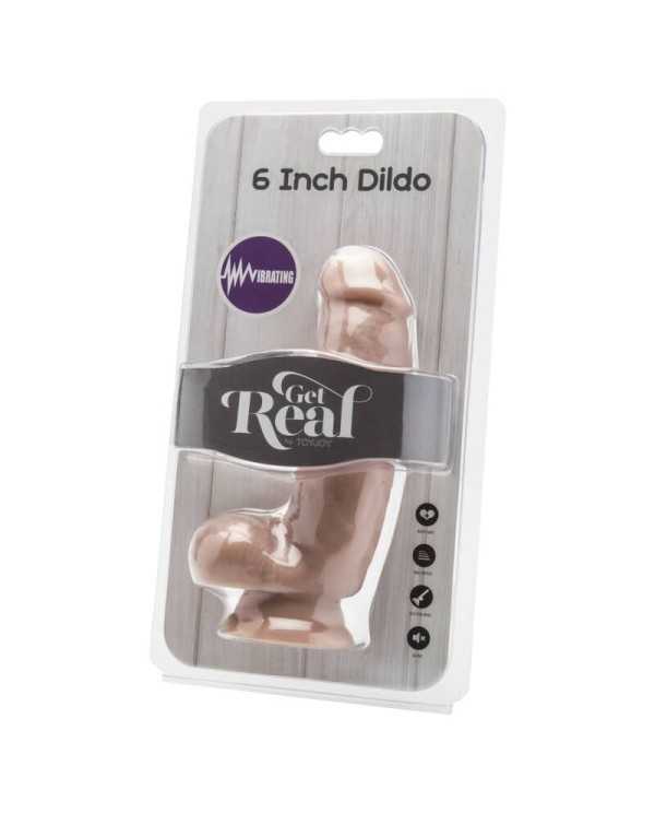 GET REAL DILDO 12 CM CON TESTICULOS VIBRADOR NATURAL