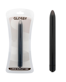 GLOSSY SLIM VIBRADOR NEGRO