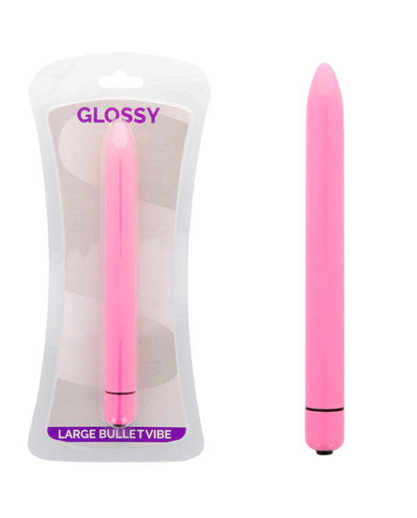 GLOSSY SLIM VIBRADOR ROSA INTENSO