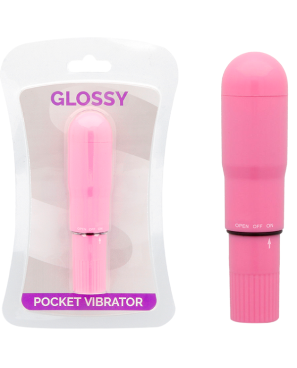 GLOSSY POCKET VIBRADOR ROSA INTENSO