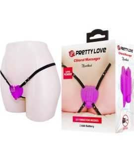 PRETTY LOVE - MASAJEADOR DE CLITORIS HEARTBEAT 10 MODOS DE VIBRACION MORADO